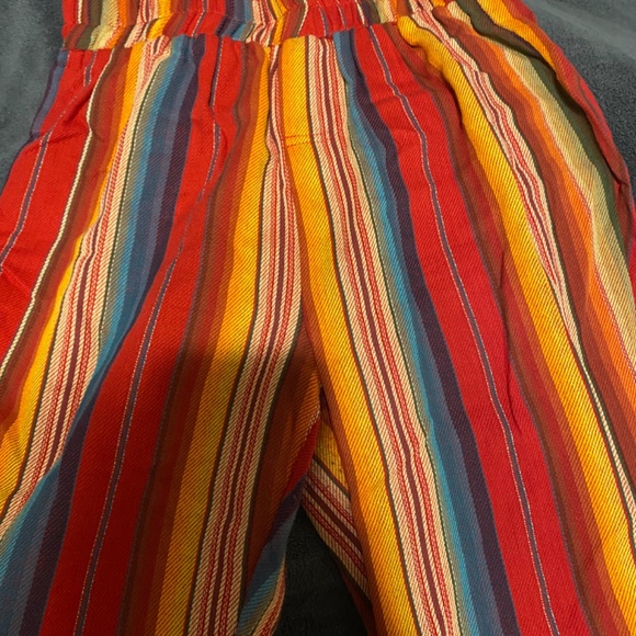 Women’s L&B Striped Bell Bottom Pants - Size M - Picture 3 of 4